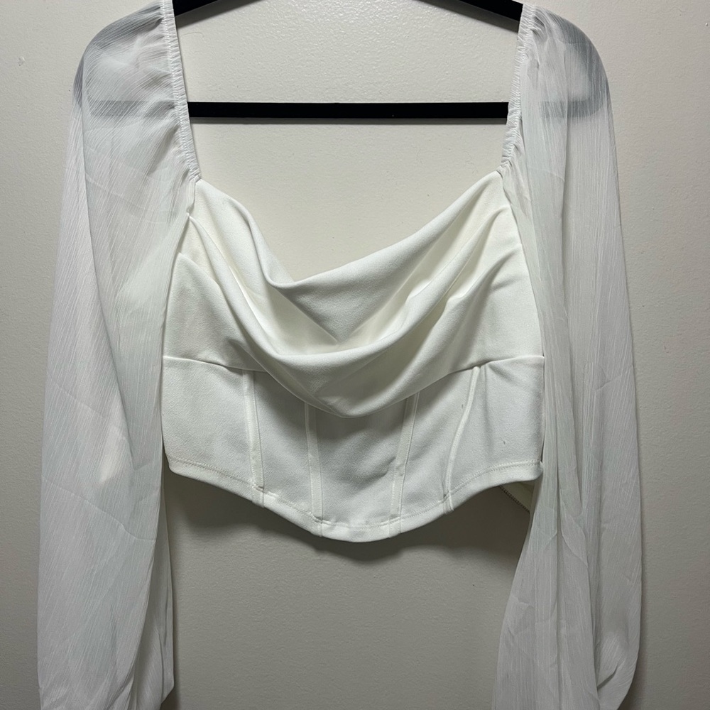 SHEIN white crop top